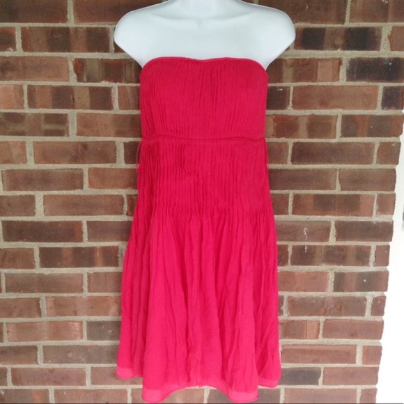 J. Crew Dresses & Skirts - J. Crew 100% silk strapless fuschia dress